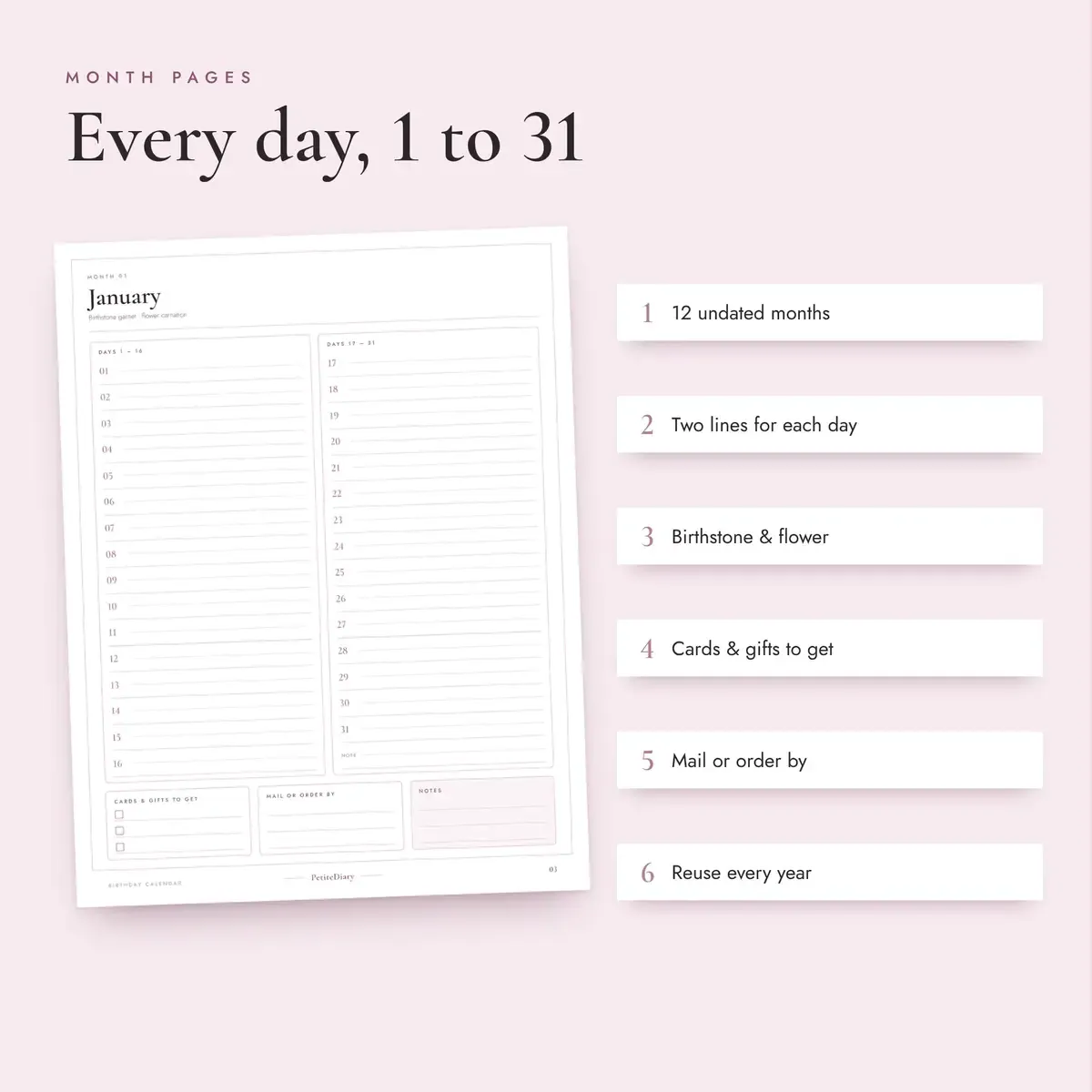 Birthday Calendar, image 3