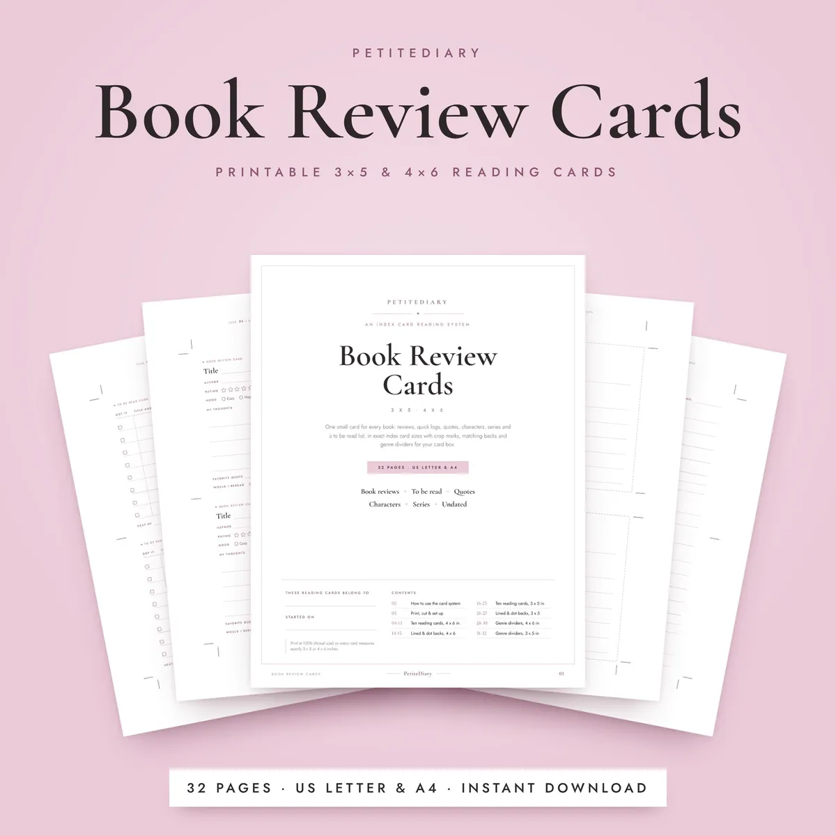 Book Review & Reading Cards