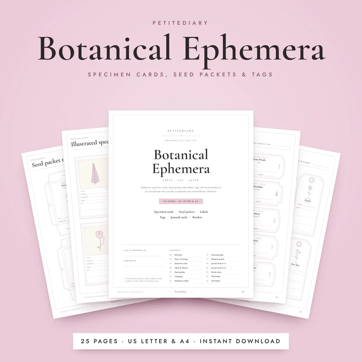 Botanical Ephemera Kit