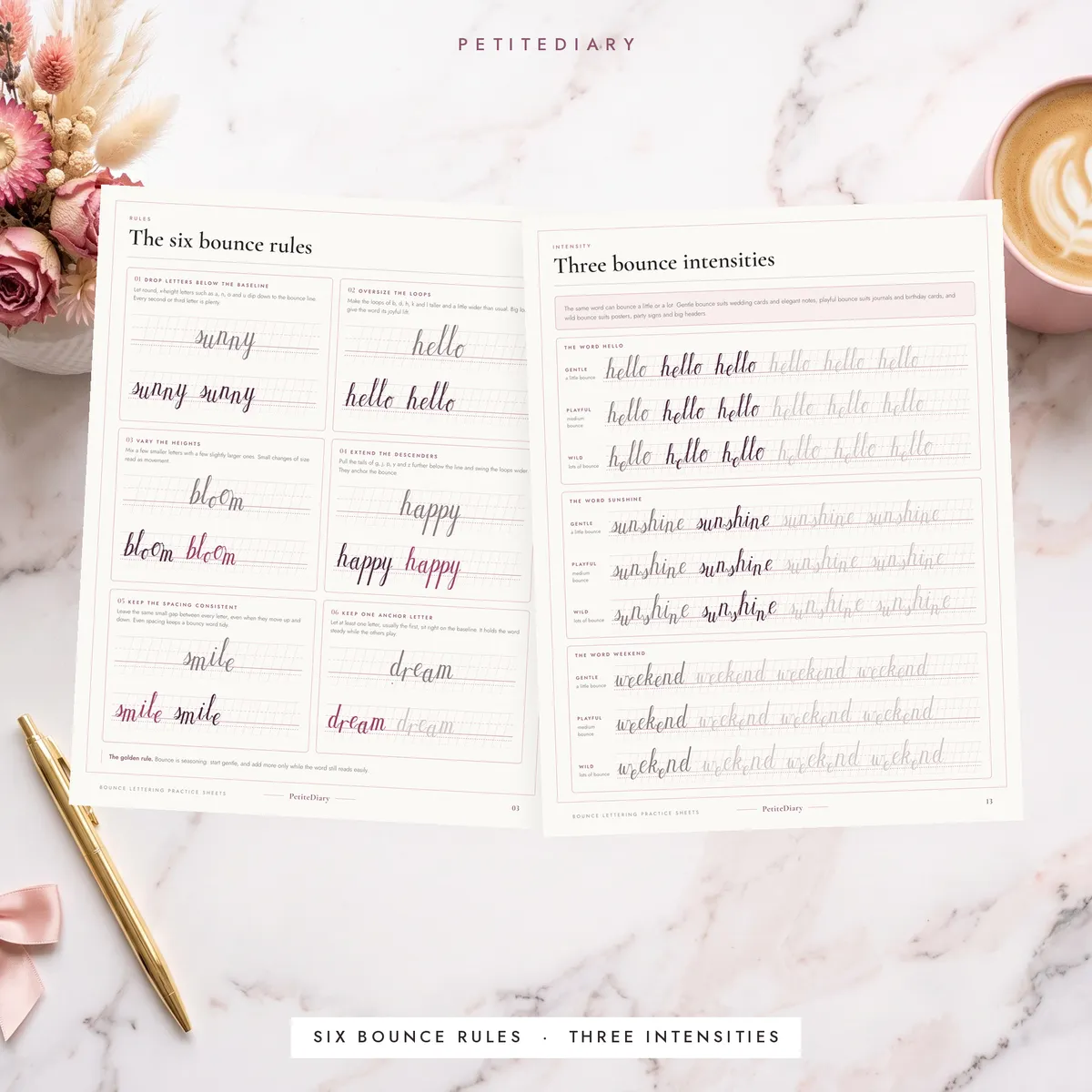 Bounce Lettering Practice Sheets, image 5