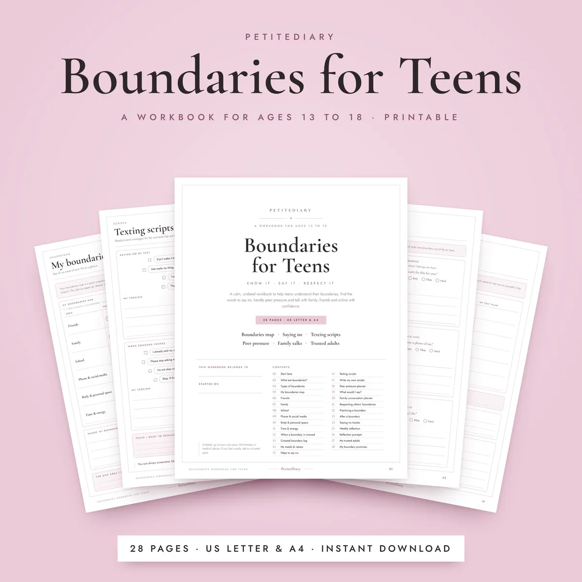 Boundaries for Teens Workbook