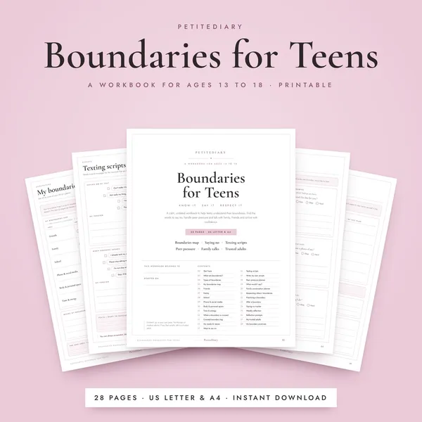 Boundaries for Teens Workbook