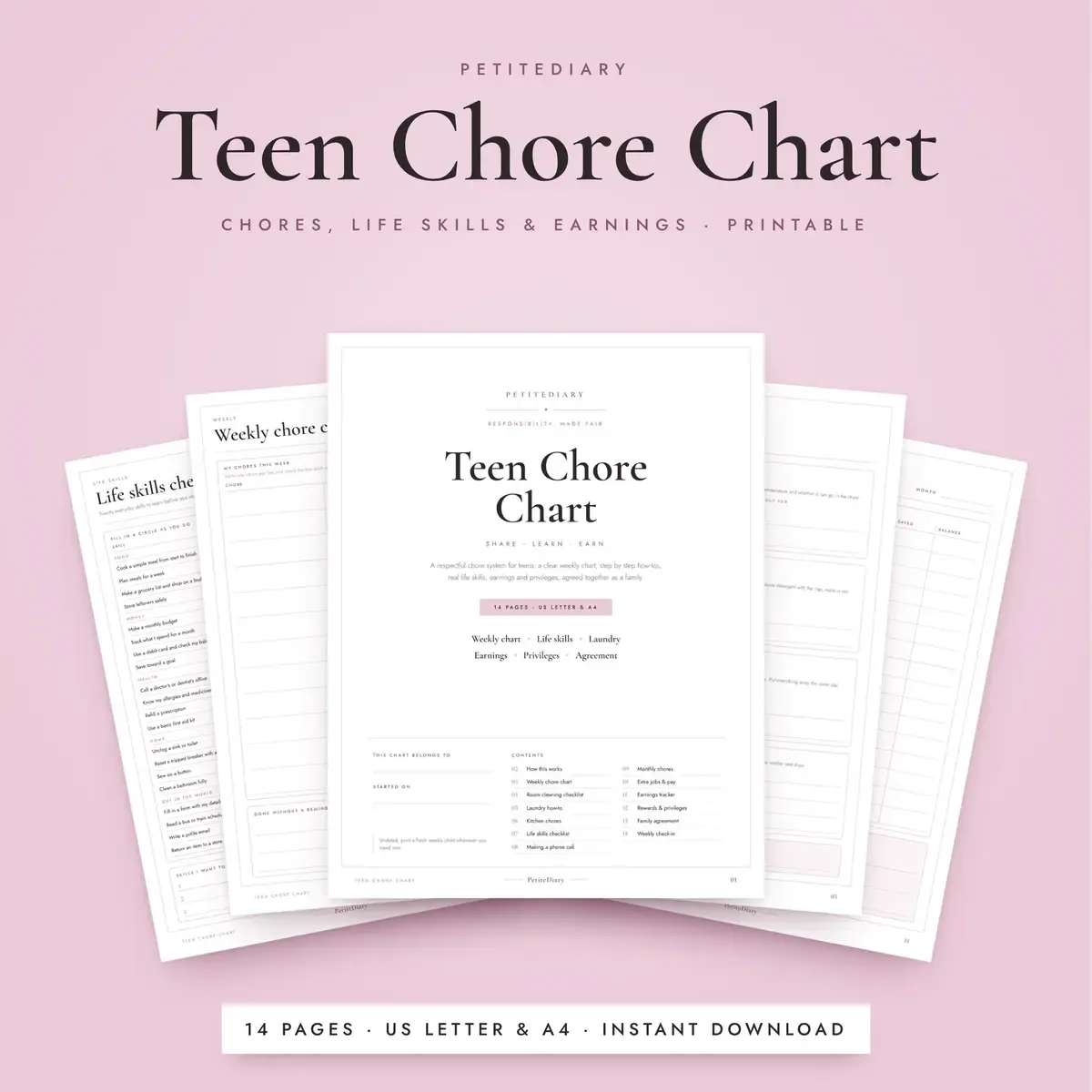 Chore Chart for Teens