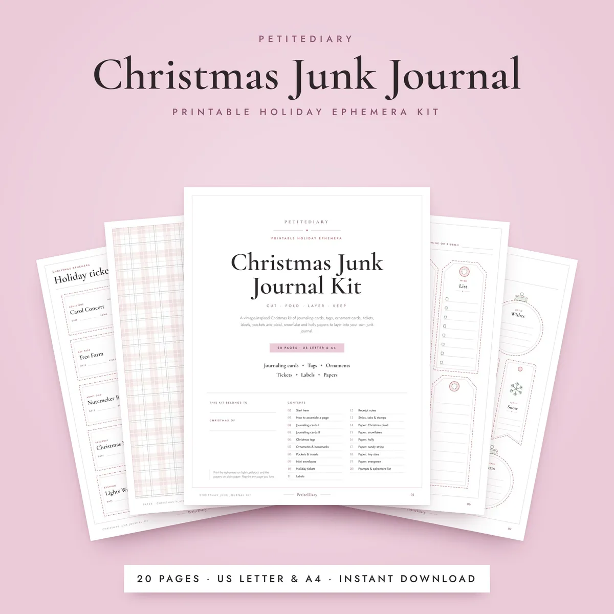 Christmas Junk Journal Kit