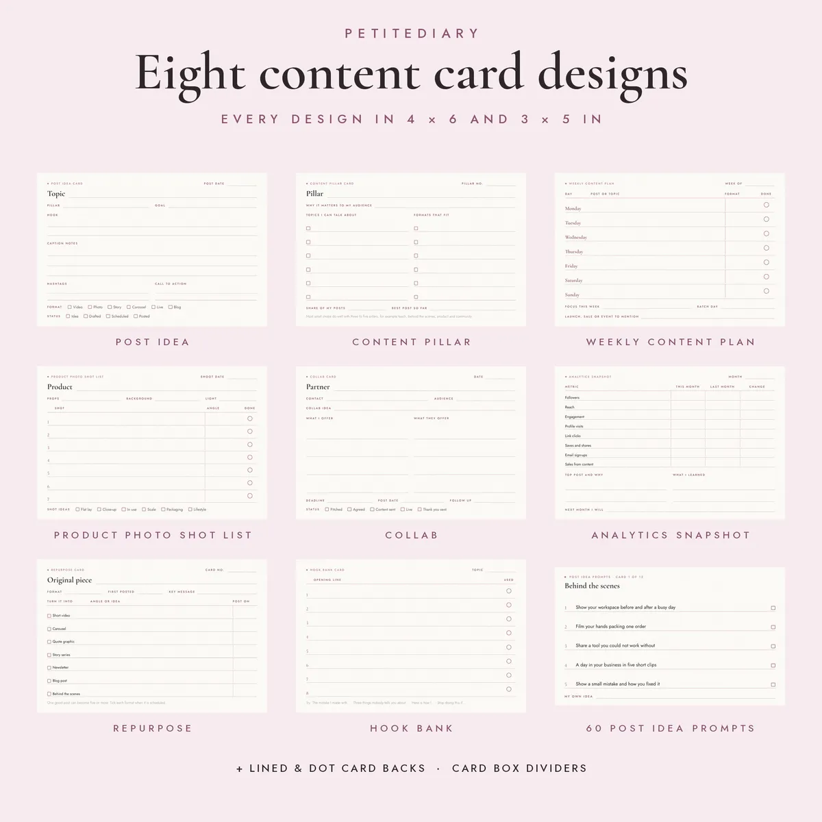 Content Planner Cards for Small Business, image 2