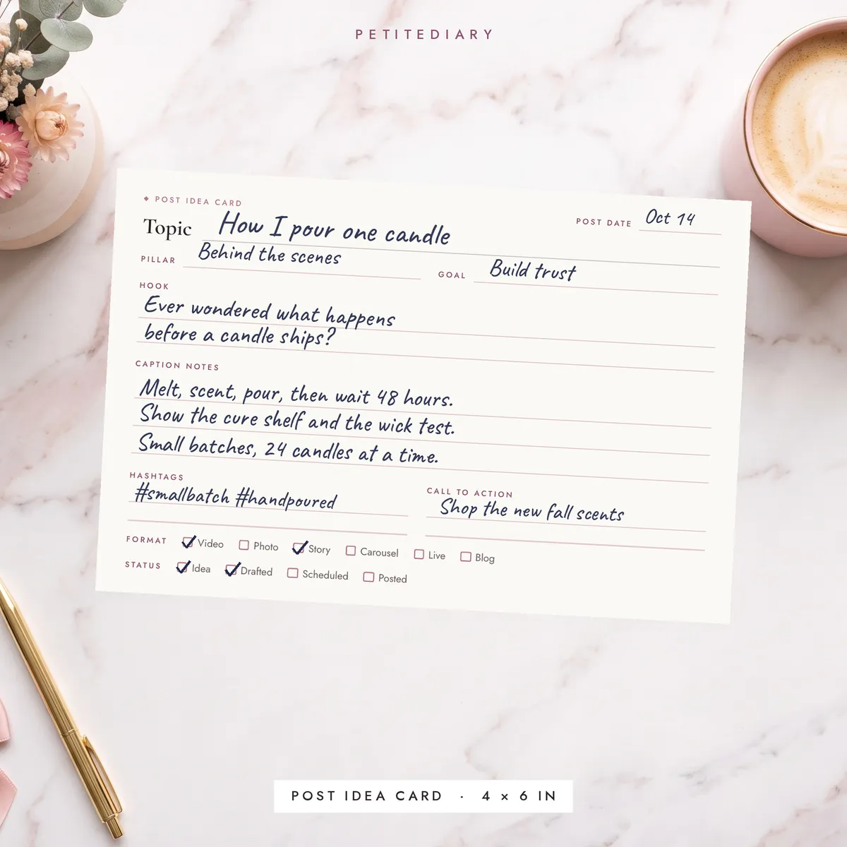 Content Planner Cards for Small Business, image 3