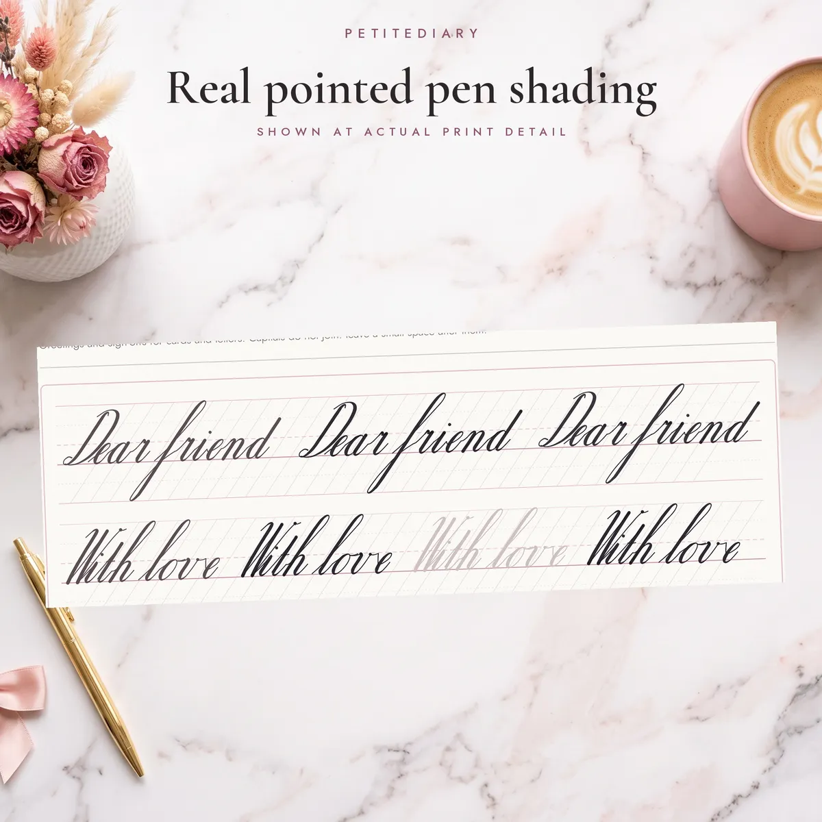 Copperplate Calligraphy Worksheets, image 4