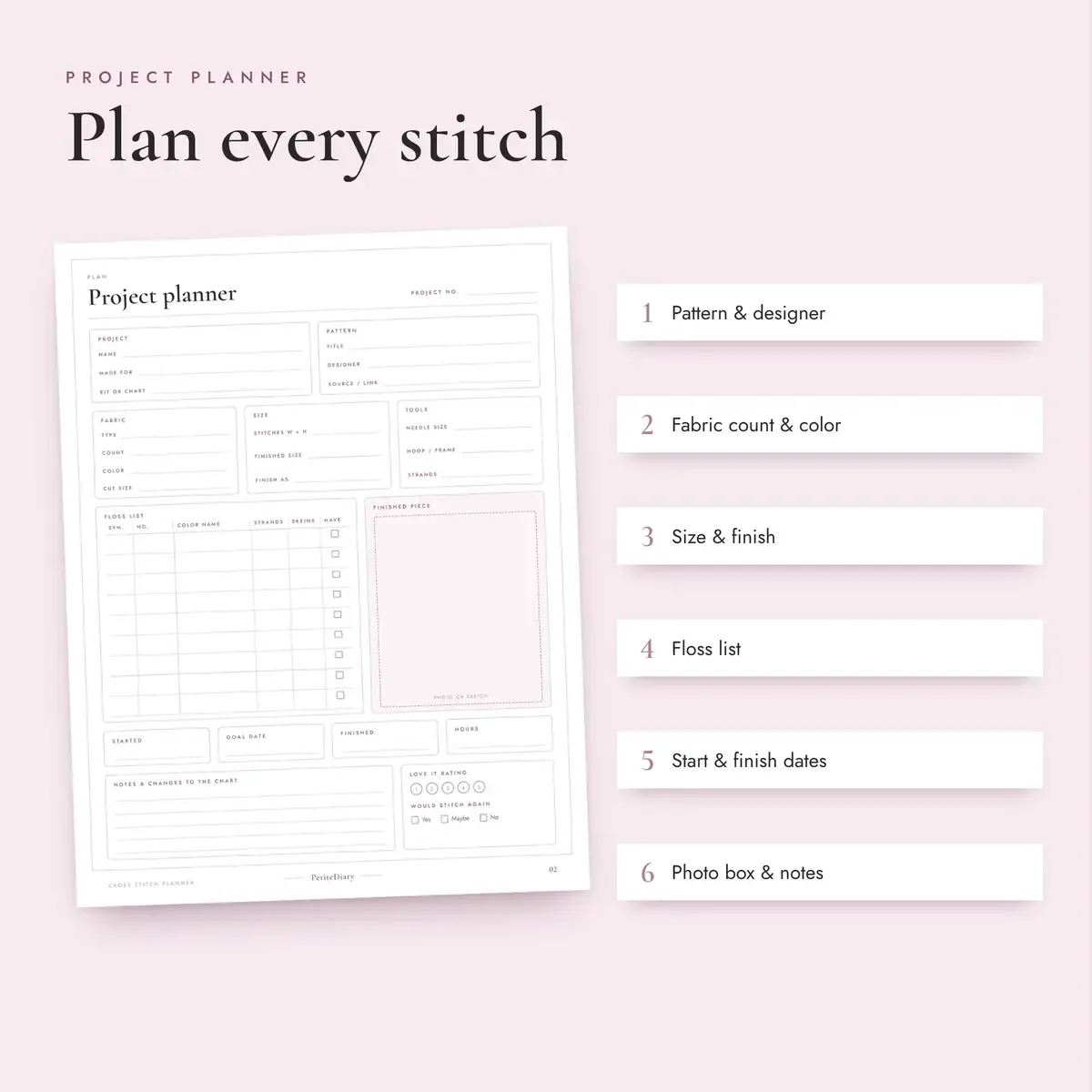 Cross Stitch Planner, image 3