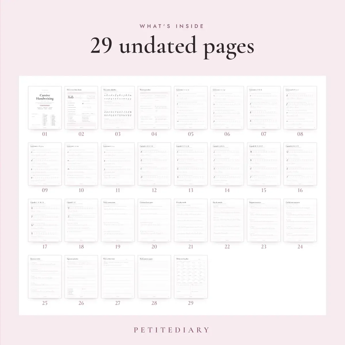 Cursive Handwriting Practice Sheets for Adults, image 2