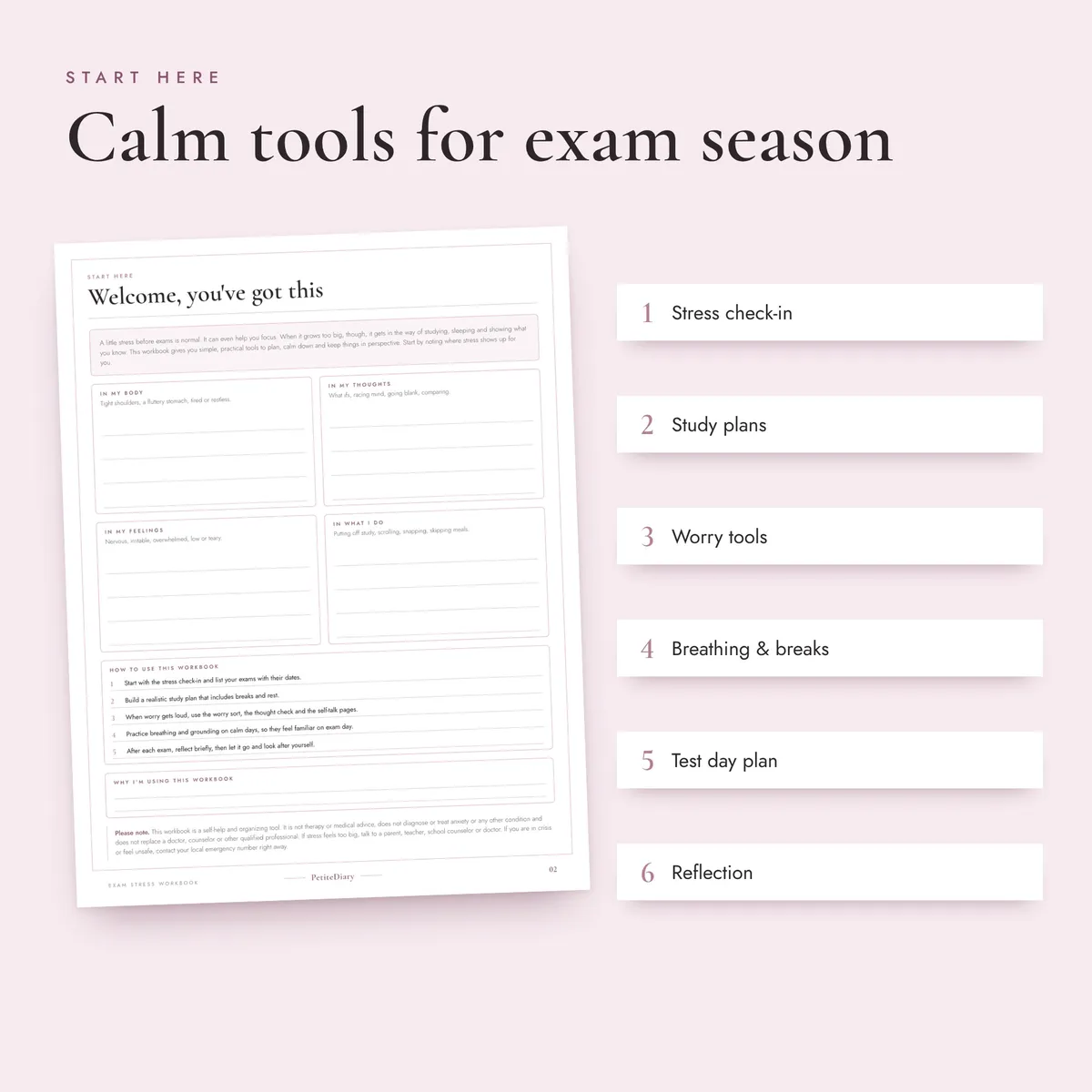 Exam Stress Workbook for Students, image 3