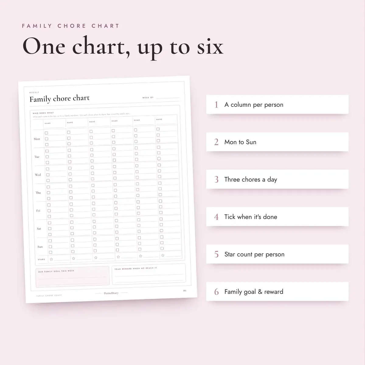 Family Chore Chart for Kids & Adults, image 3