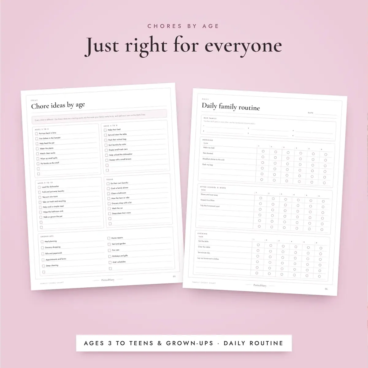 Family Chore Chart for Kids & Adults, image 4