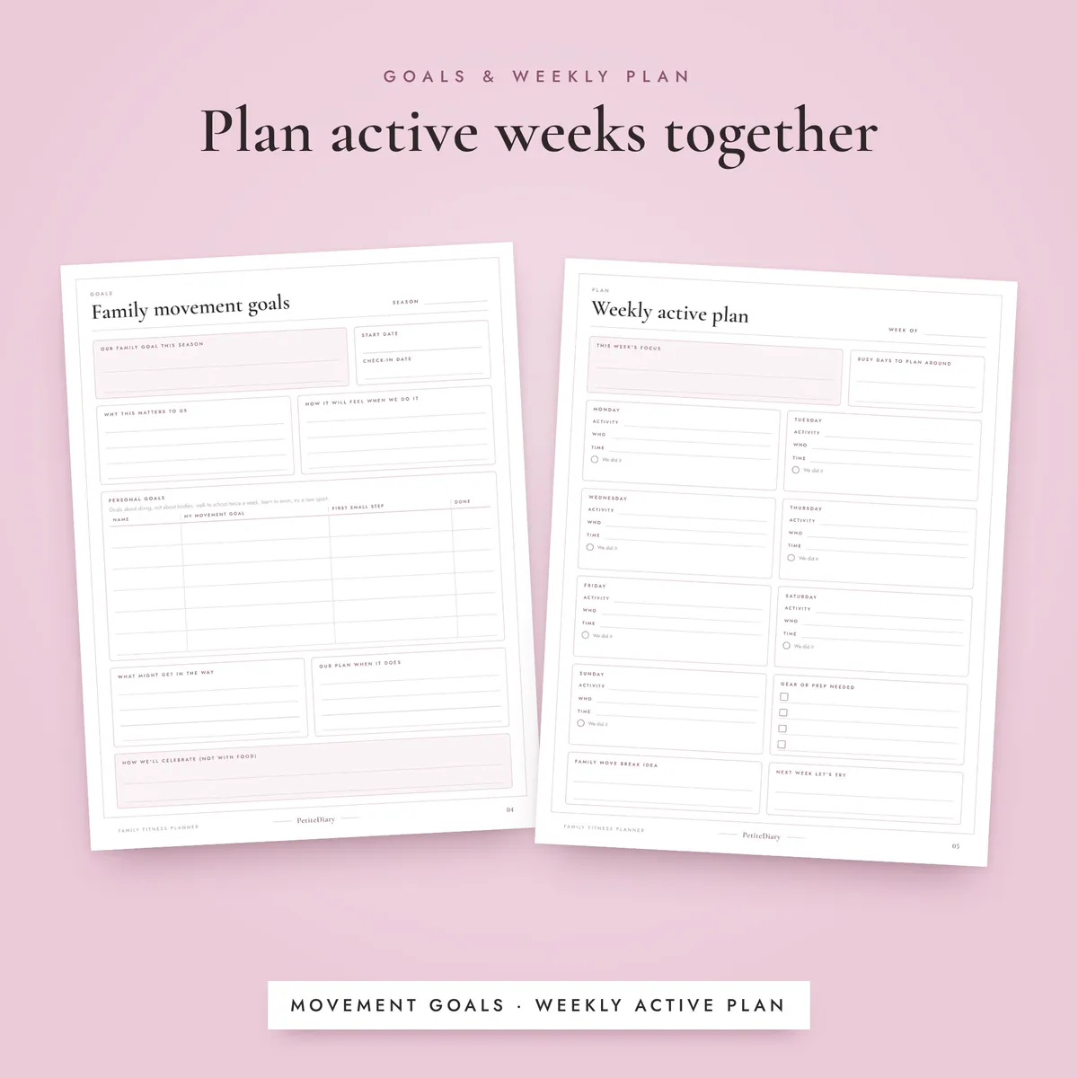 Family Fitness Planner, image 4