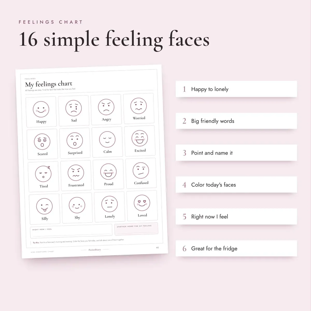 Feelings Chart for Kids, image 3