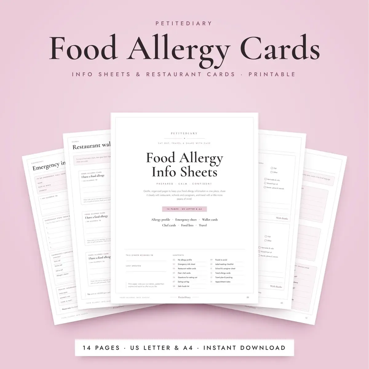 Food Allergy Card