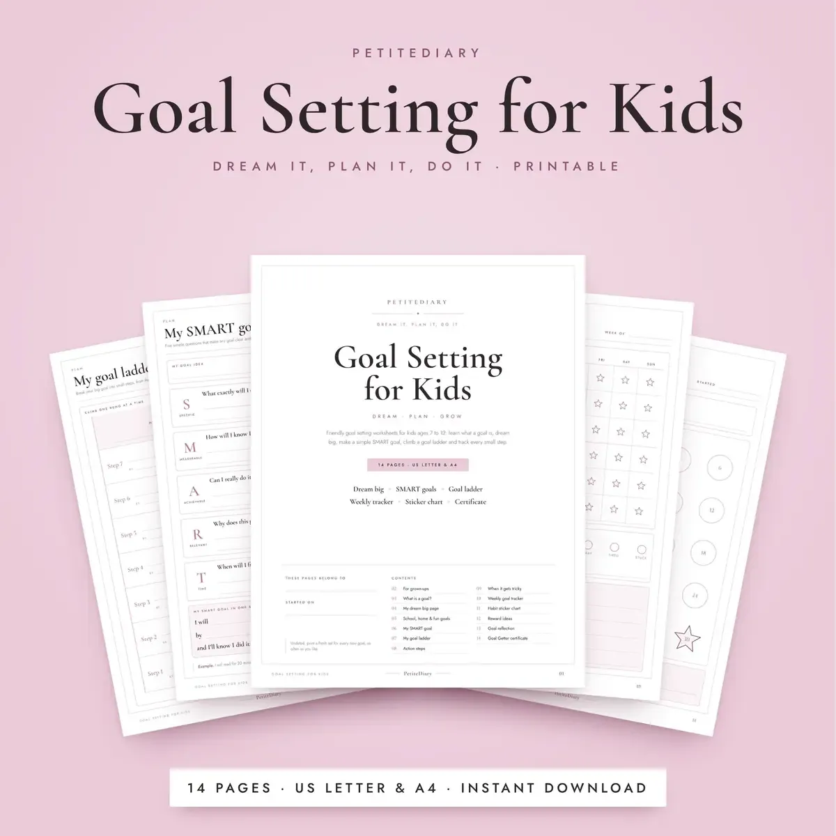Goal Setting for Kids Worksheets