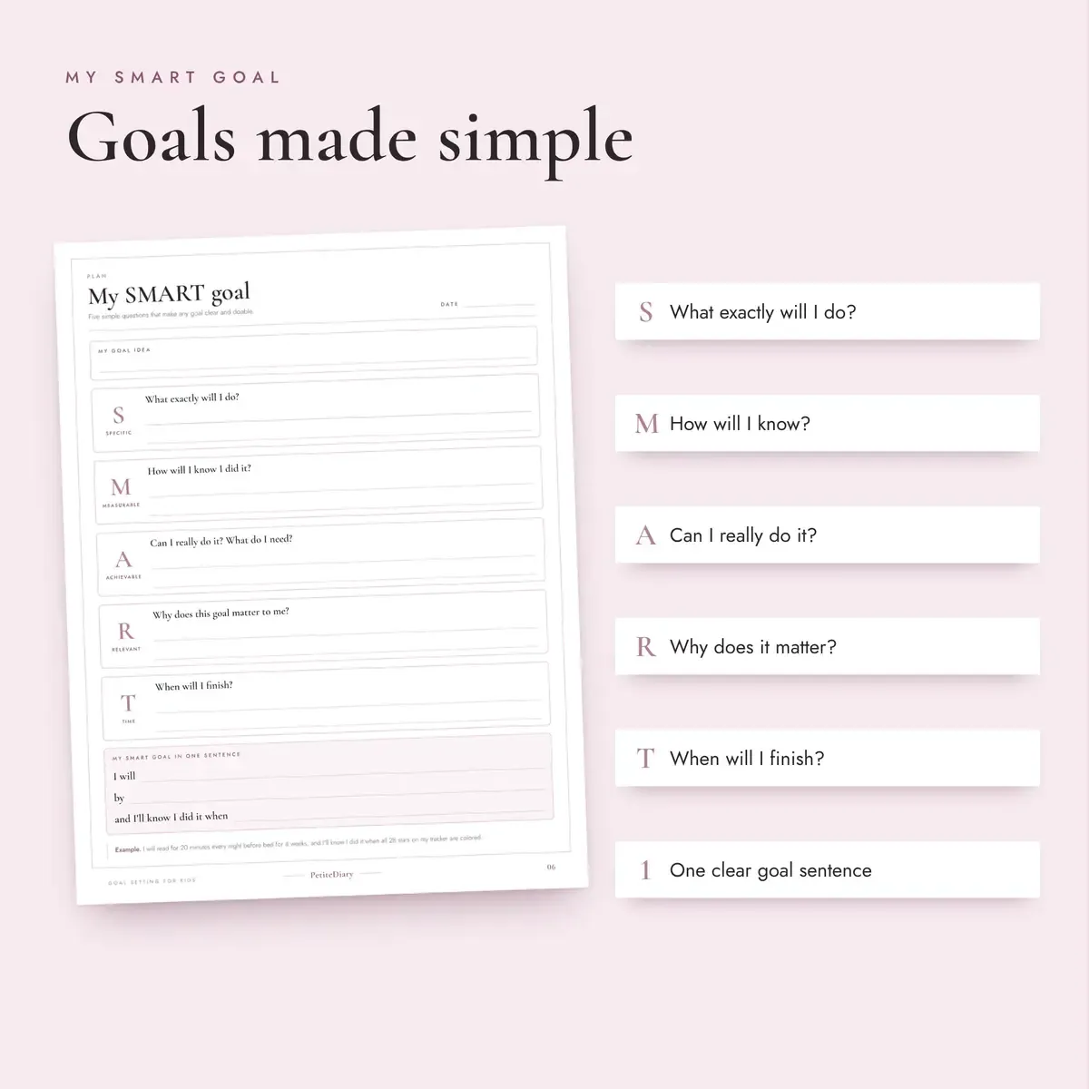 Goal Setting for Kids Worksheets, image 3