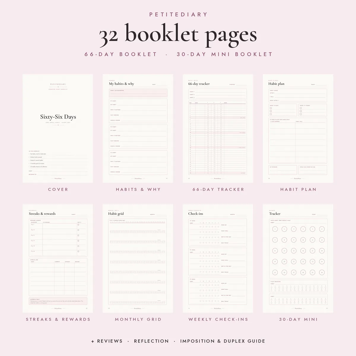 Folded Habit Tracker Booklet, image 2
