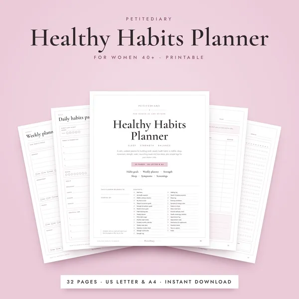 Healthy Habits Planner for Women 40+