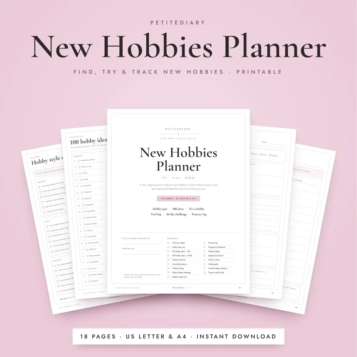 Hobby Planner for New Hobbies