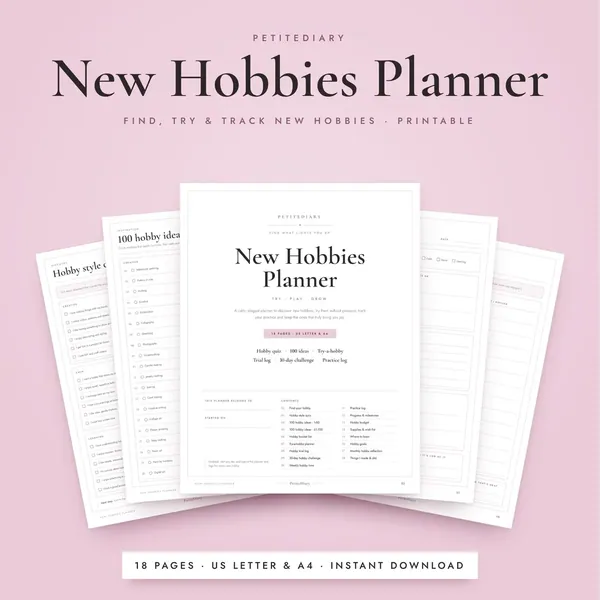 Hobby Planner for New Hobbies