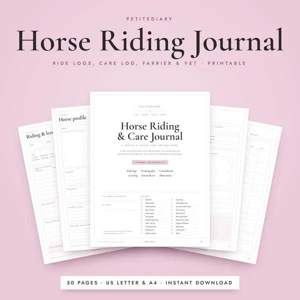 Horse Riding & Care Journal