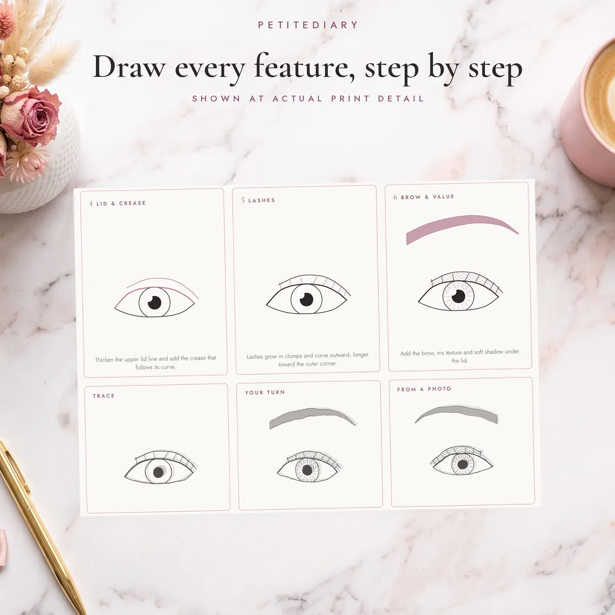 Face Proportions & Portrait Drawing Worksheets, image 4