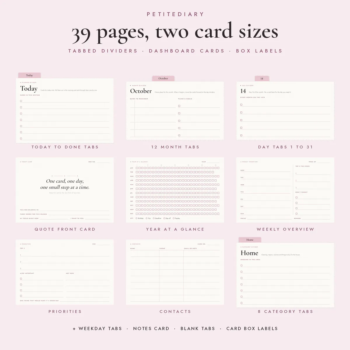 Index Card Planner Tabs, Dividers & Dashboards, image 2