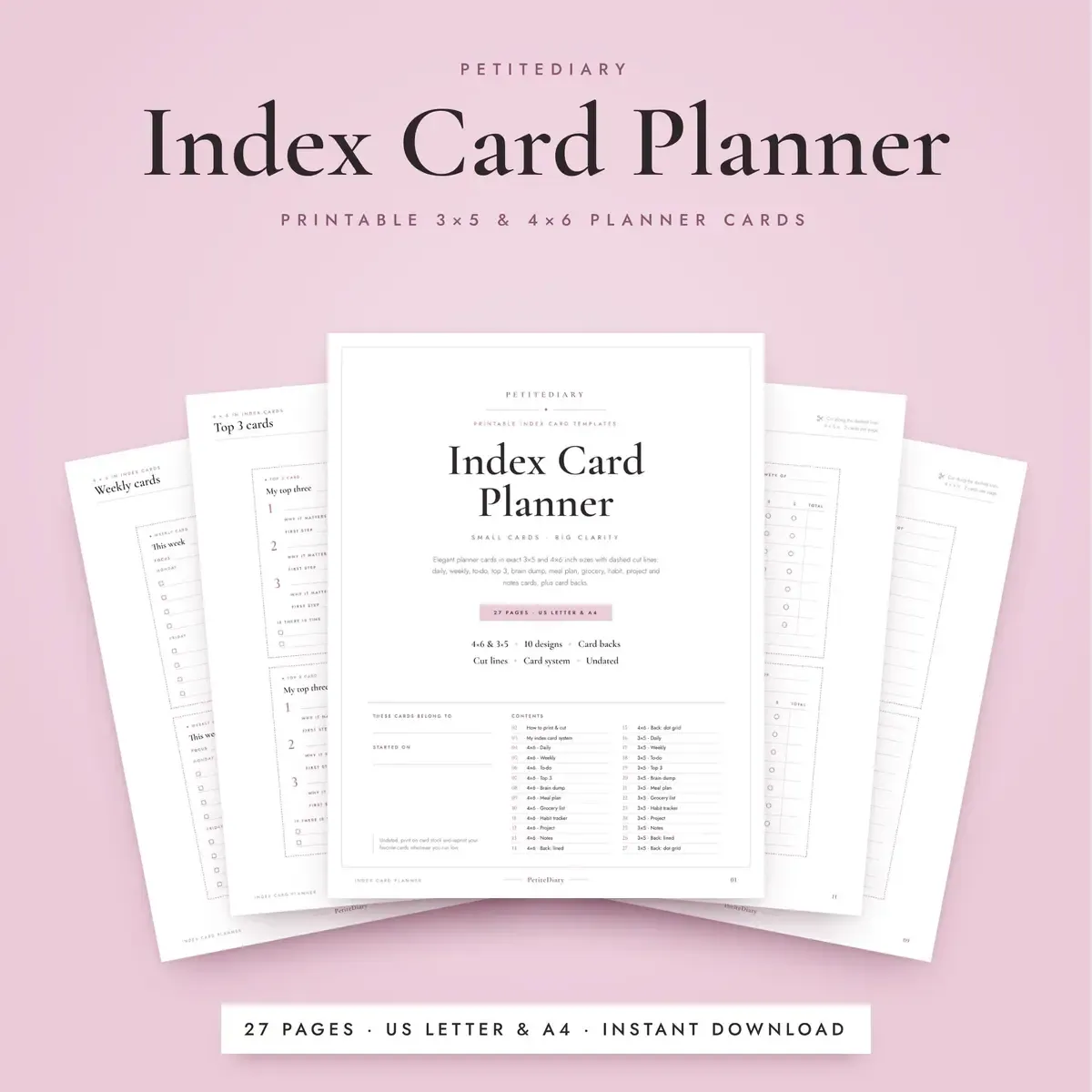 Index Card Planner