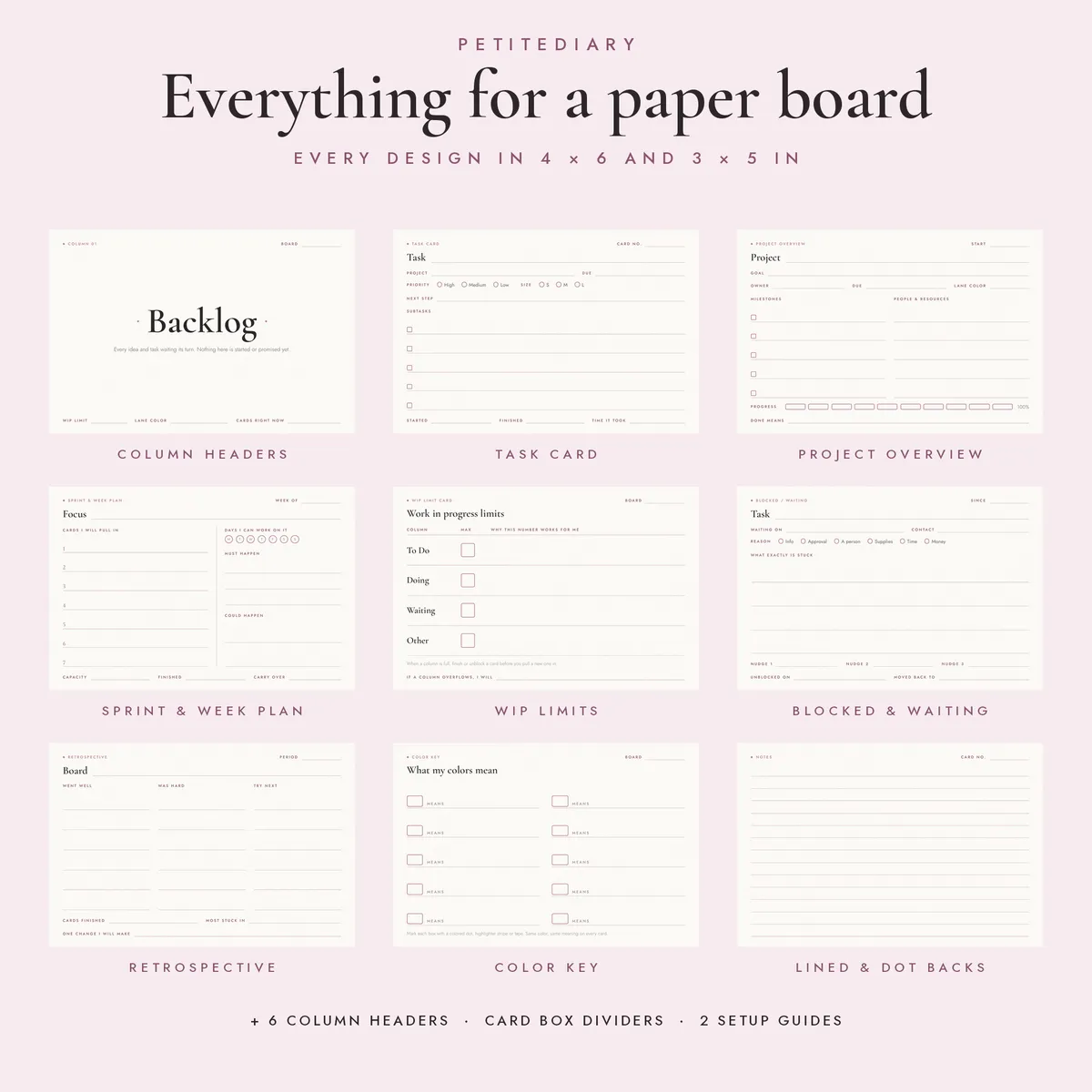 Kanban Project Cards (task board cards), image 2