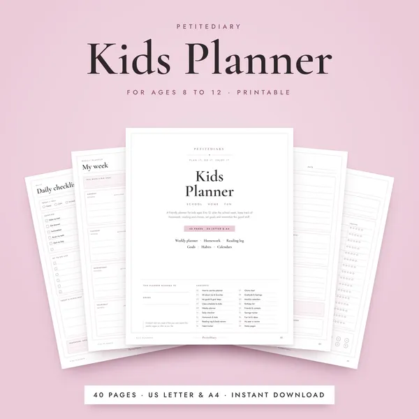 Kids Planner Ages 8-12