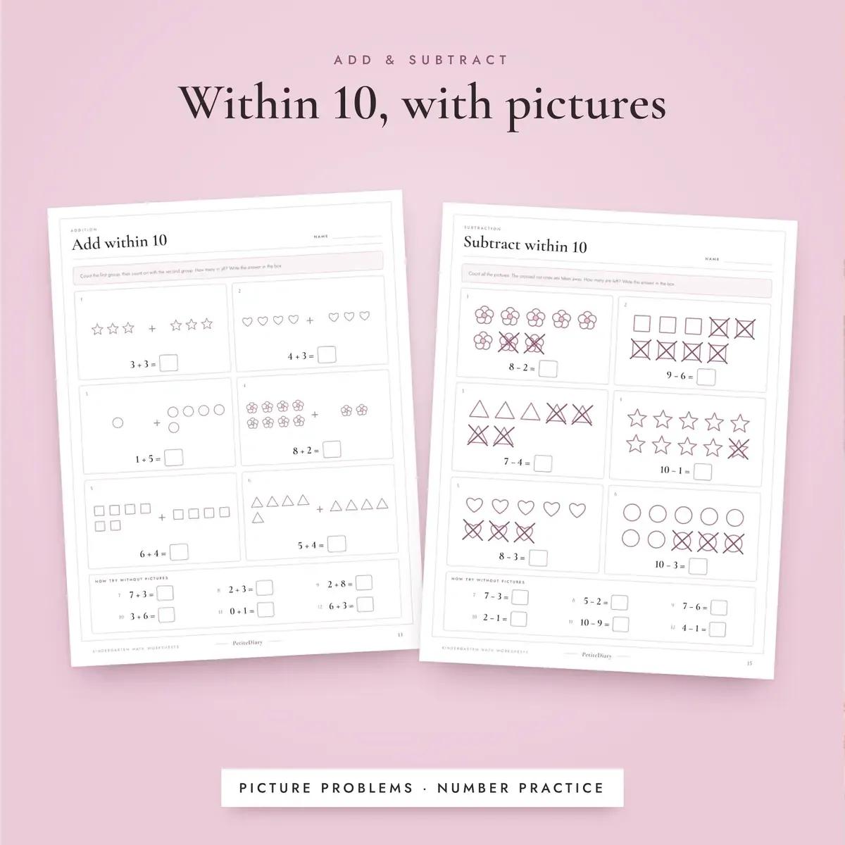 Kindergarten Math Worksheets, image 4