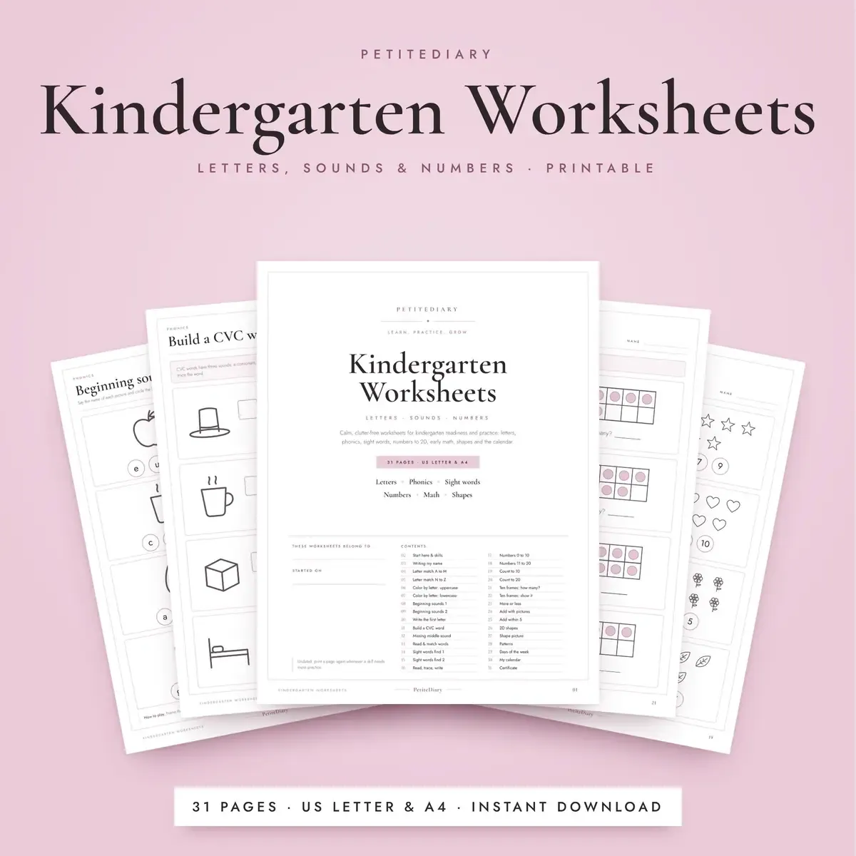 Kindergarten Worksheets
