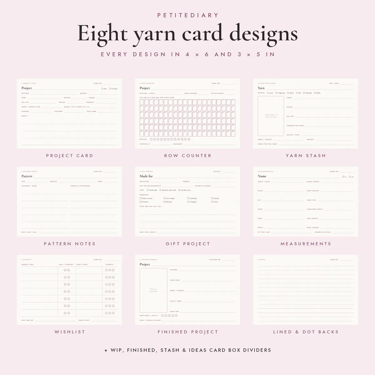 Knitting & Crochet Project Cards 3x5 & 4x6, image 2