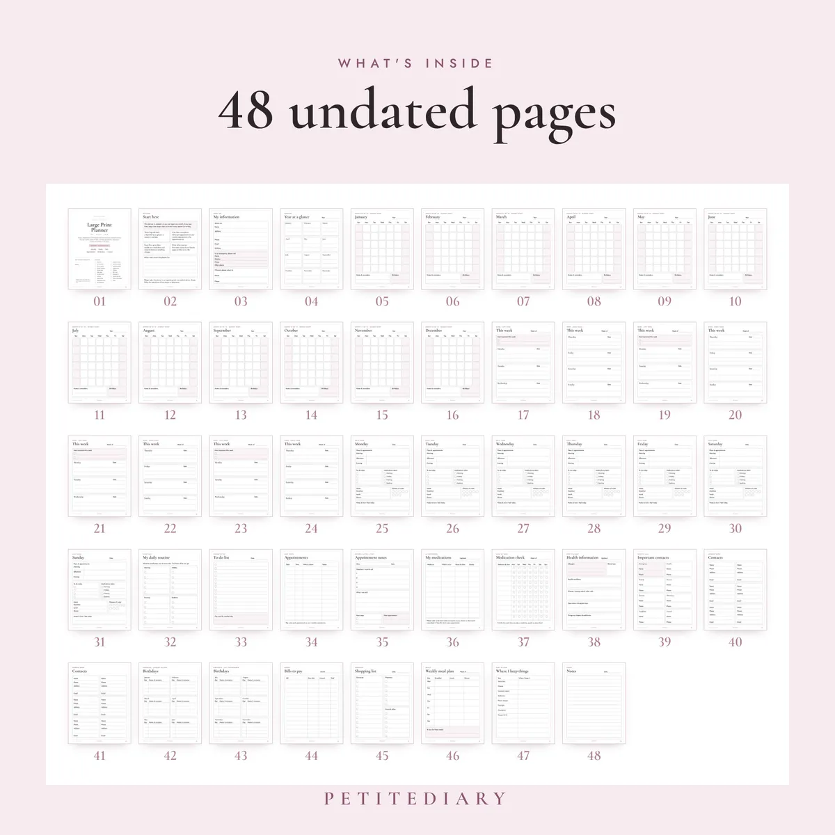 Large Print Planner for Seniors, image 2