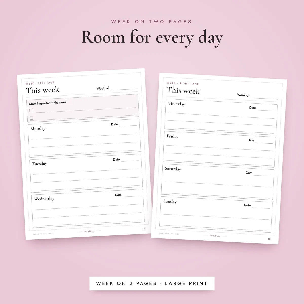 Large Print Planner for Seniors, image 4