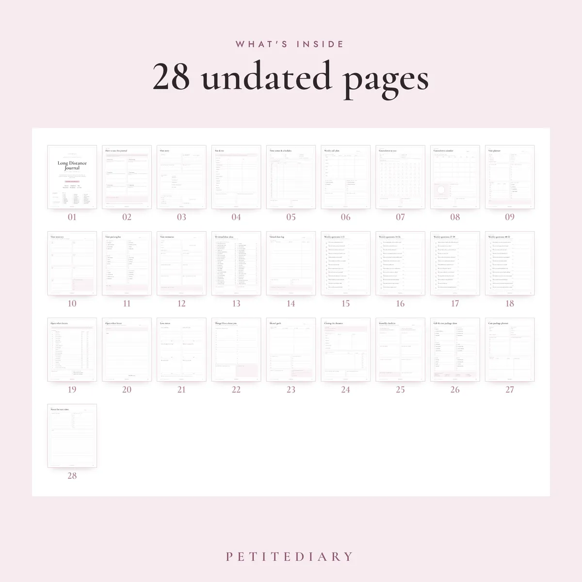 Long Distance Relationship Journal for Couples, image 2