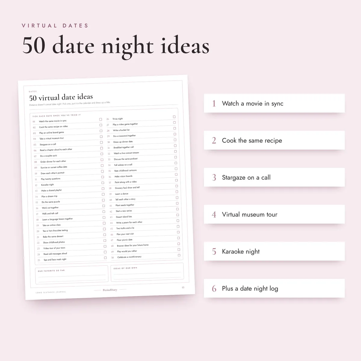 Long Distance Relationship Journal for Couples, image 3
