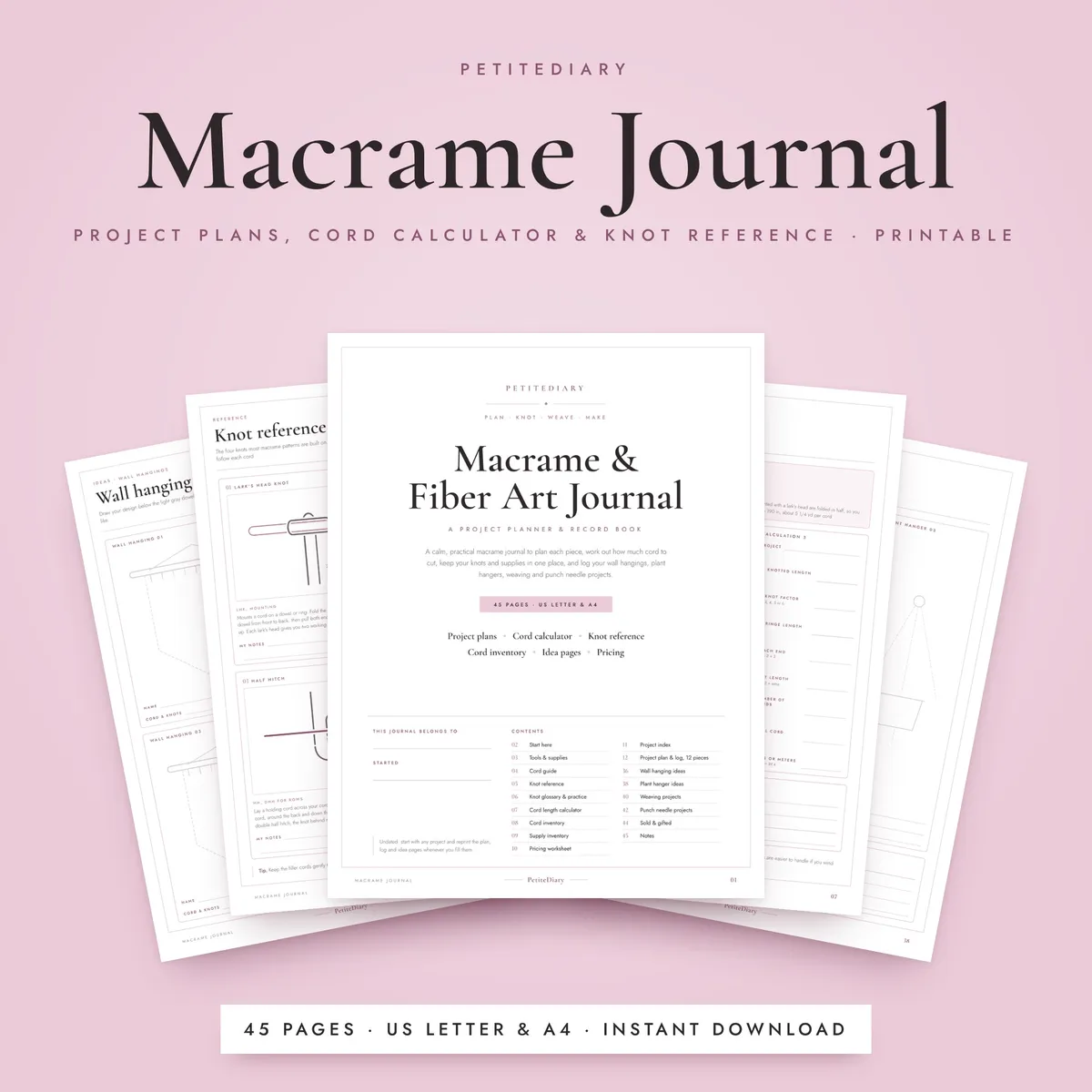 Macrame & Fiber Art Journal