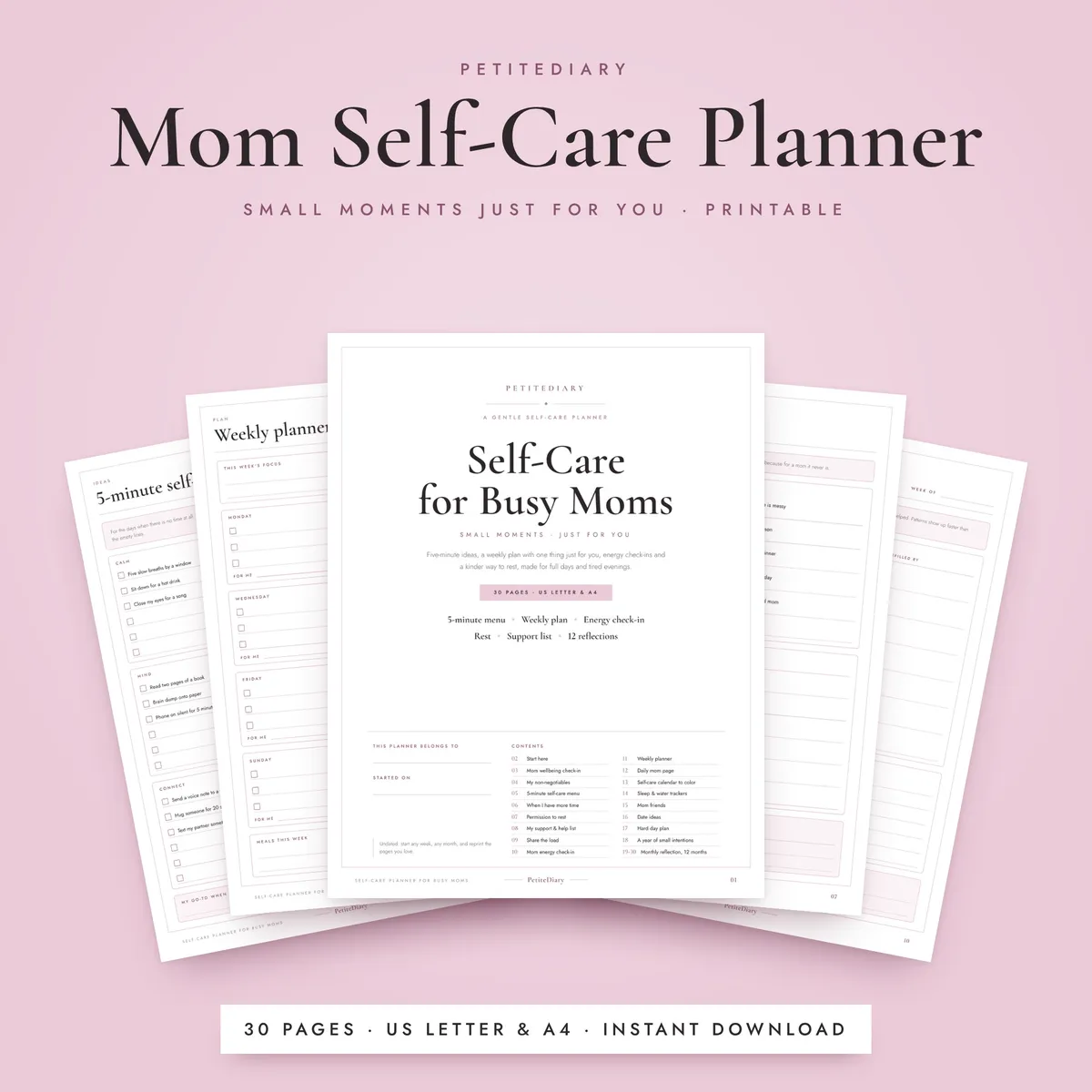 Mom Self Care Planner