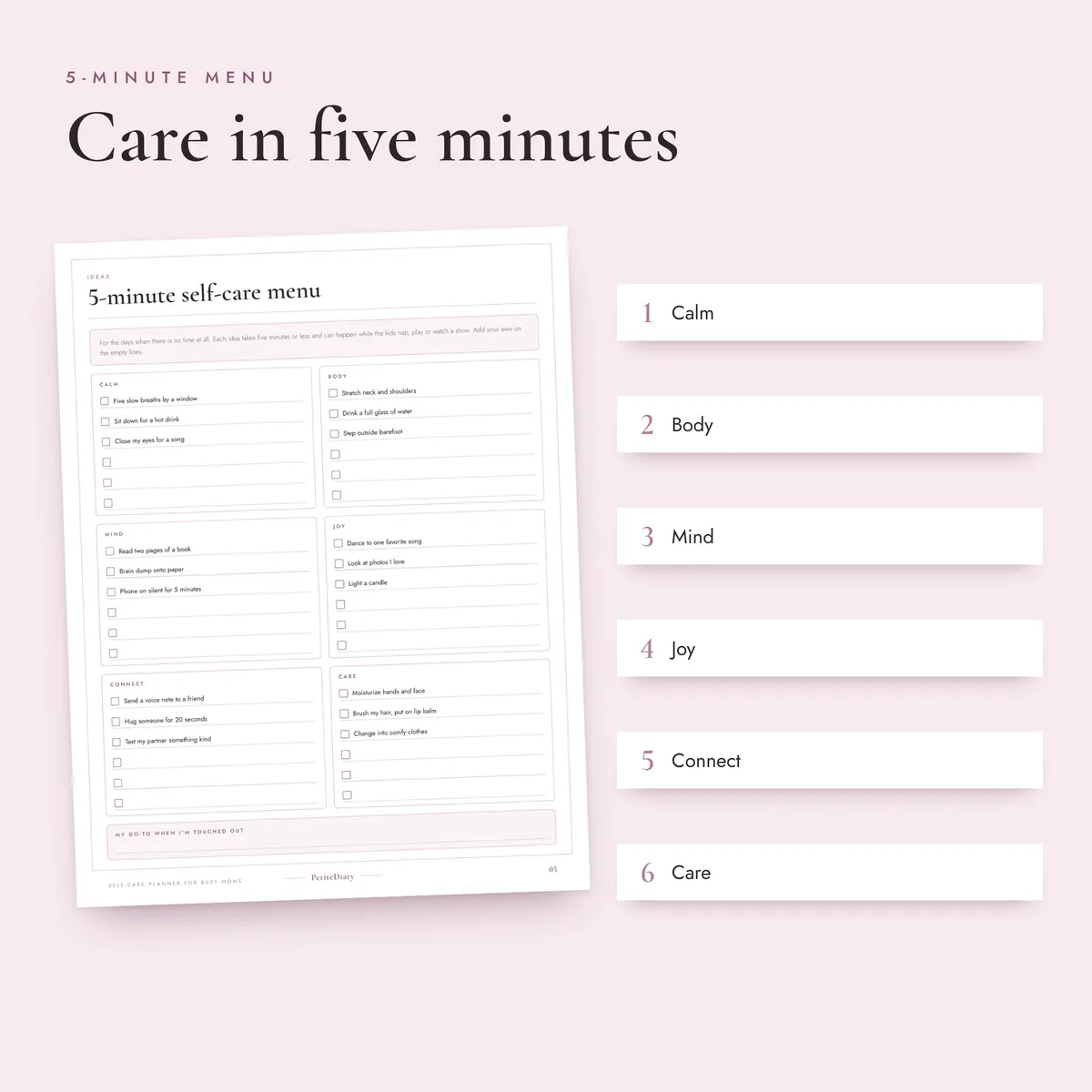 Mom Self Care Planner, image 3