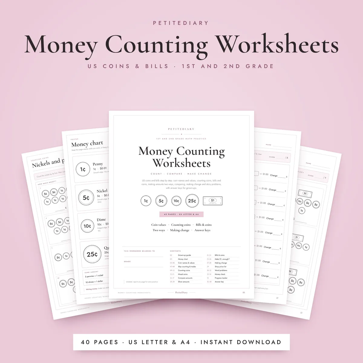 Money Counting Worksheets