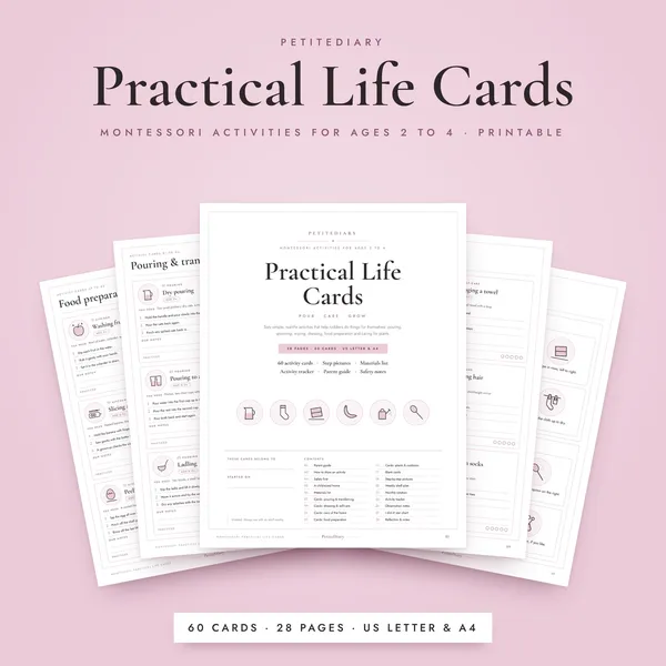Montessori Practical Life Cards