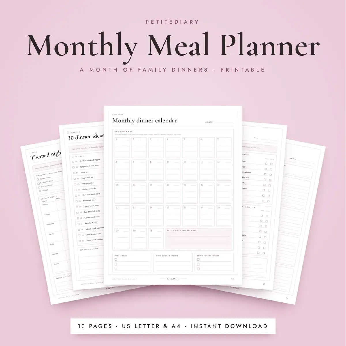 Monthly Meal Planner