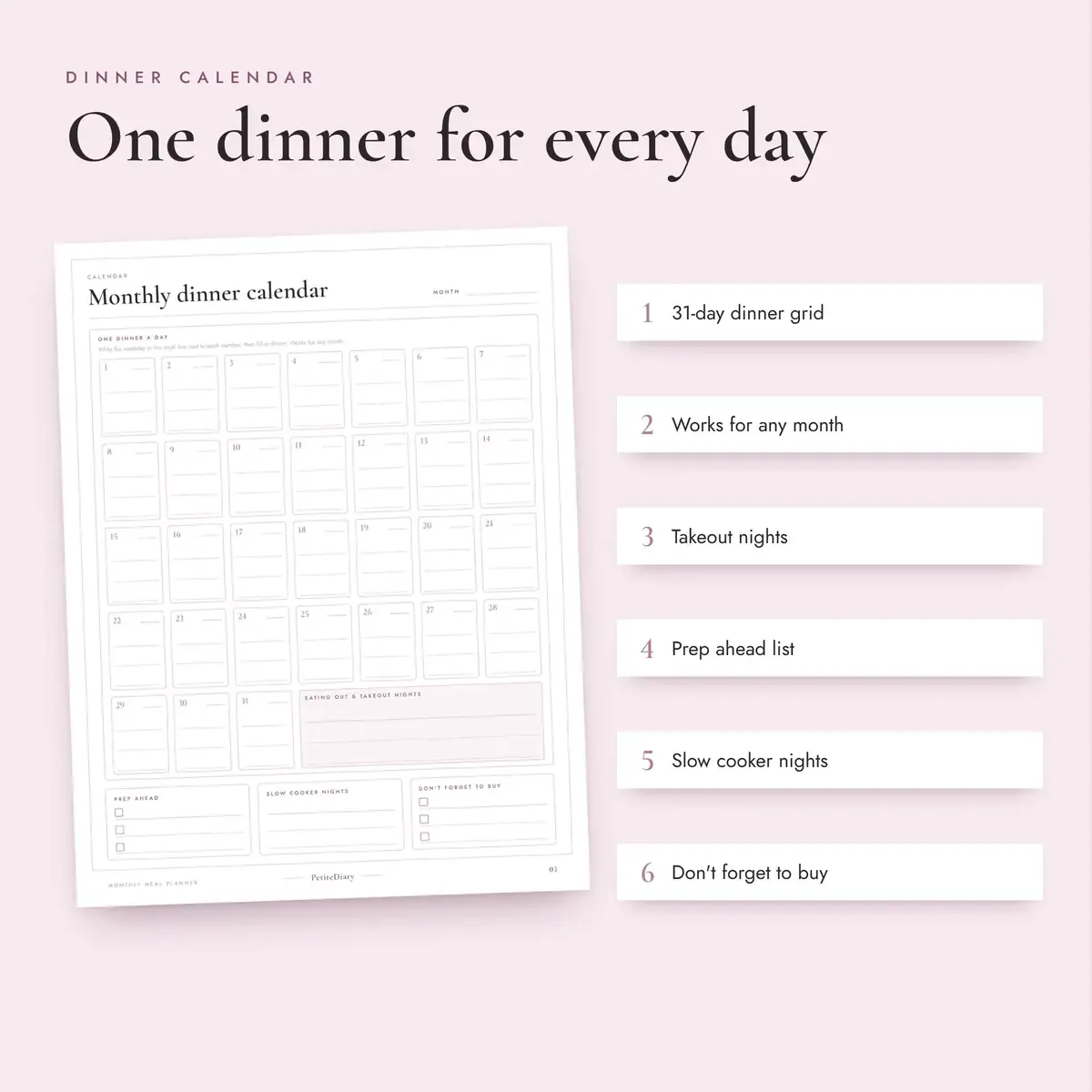 Monthly Meal Planner, image 3