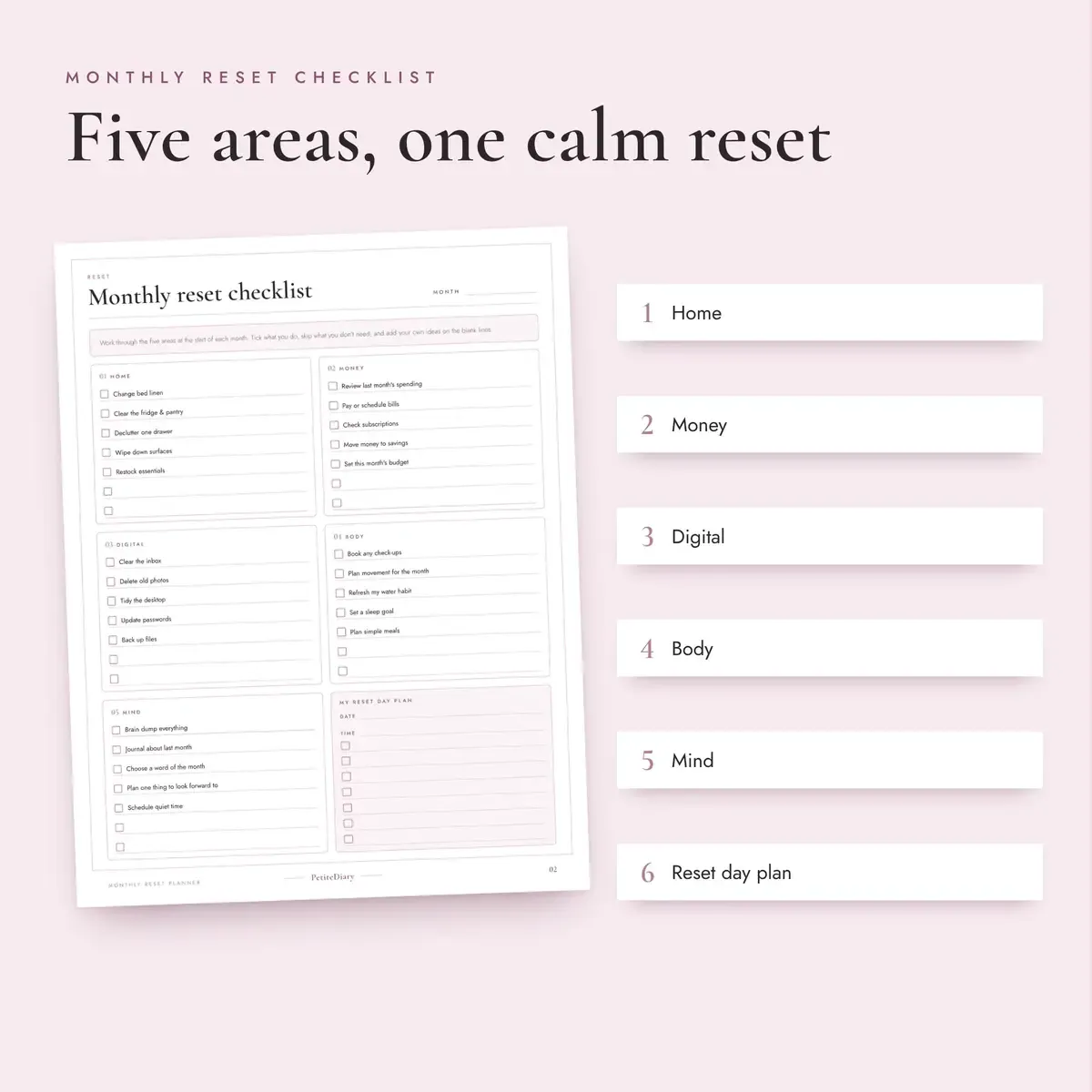 Monthly Reset Planner, image 3