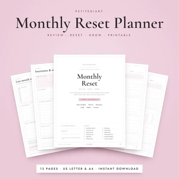 Monthly Reset Planner