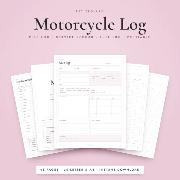 Motorcycle Ride & Maintenance Log