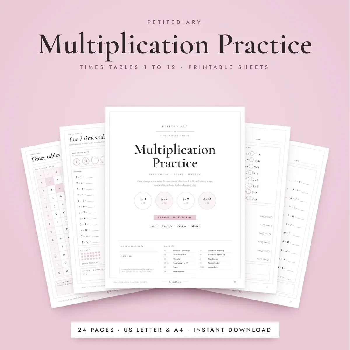 Multiplication Practice Sheets