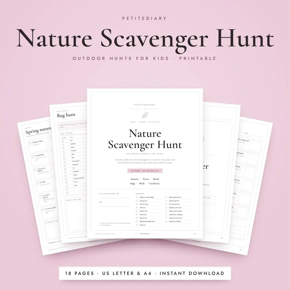 Nature Scavenger Hunt for Kids